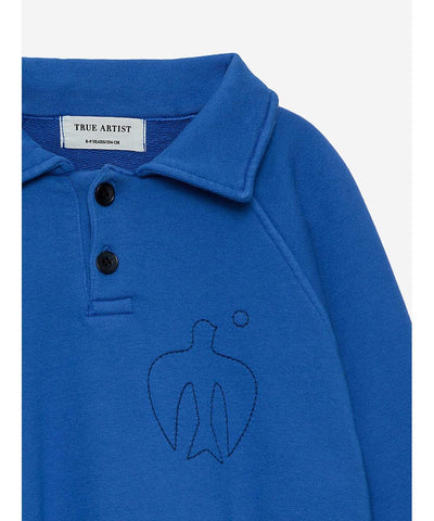 True Artist Polo Sweatshirt n°01 Sapphire Blue