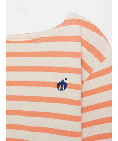 True Artist Striped Boat Neck T-Shirt