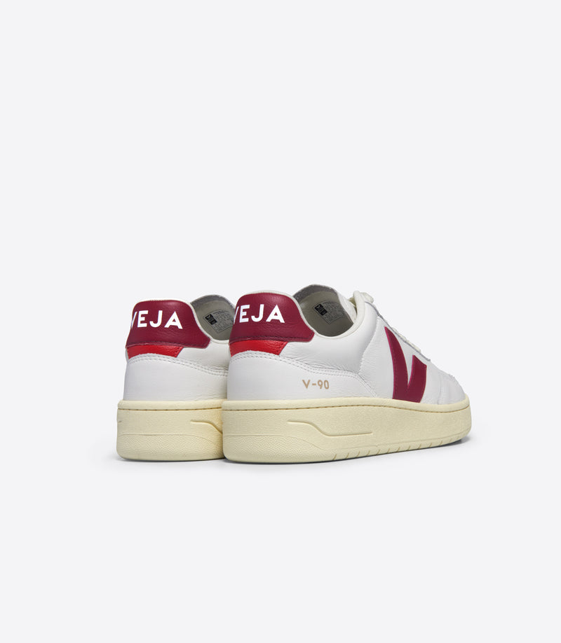 Veja Adult V-90 Leather Extra White Marsala