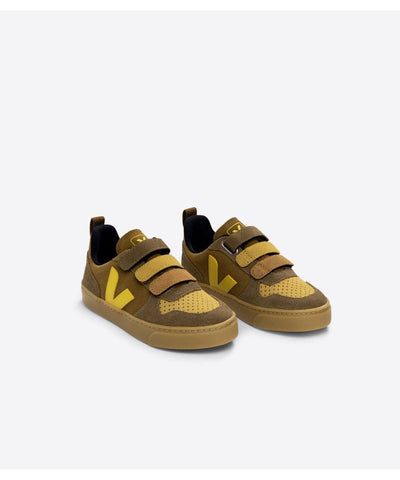 Veja Small V-10 Velcro Suede Multico Camel