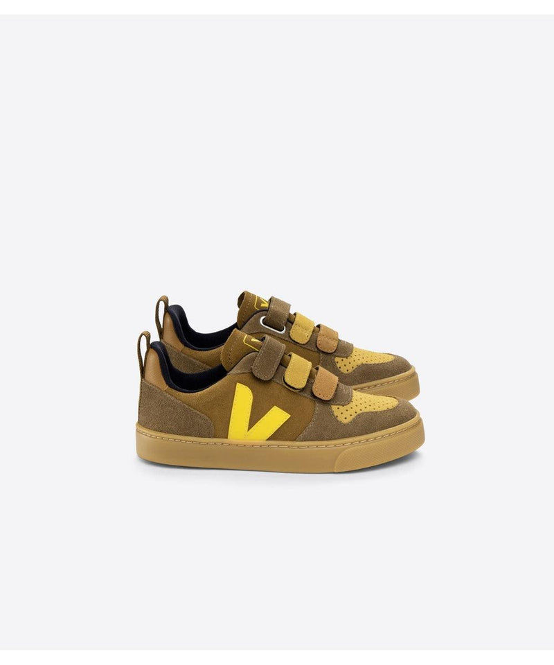 Veja Small V-10 Velcro Suede Multico Camel