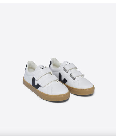 Veja Small V-10 Velcro White Black Natural