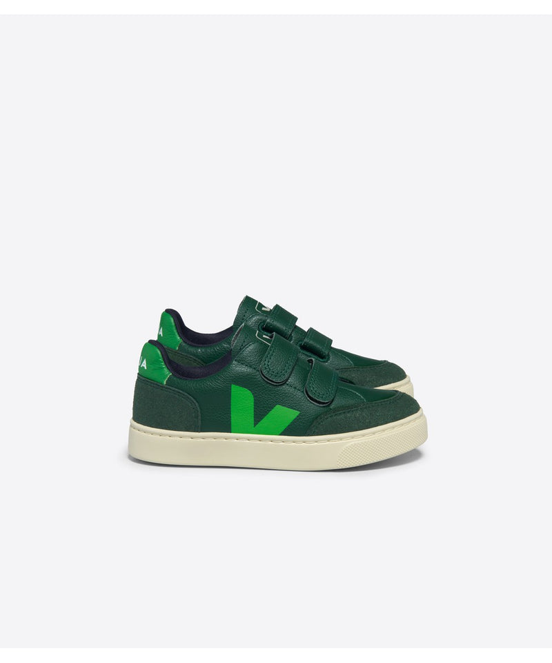 Veja Small V-12 Chromefree Leather Poker Absinthe