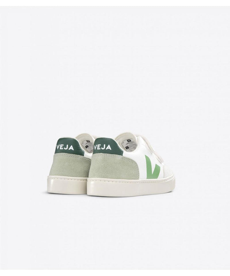 Veja V-12 Velcro Leather Extra White Multico Clay