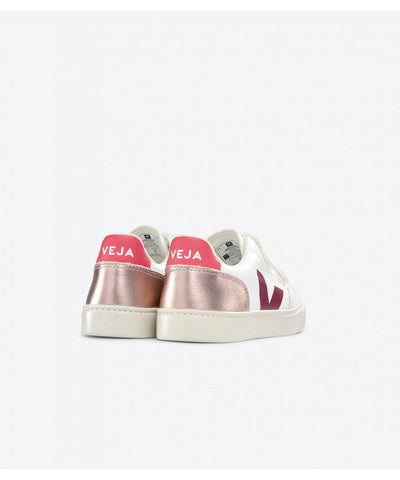 Veja V-12 Velcro Leather Extra White Multico Nacre