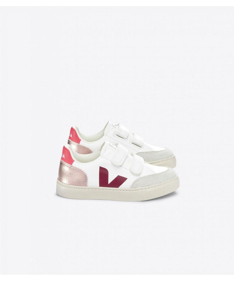 Veja V-12 Velcro Leather Extra White Multico Nacre