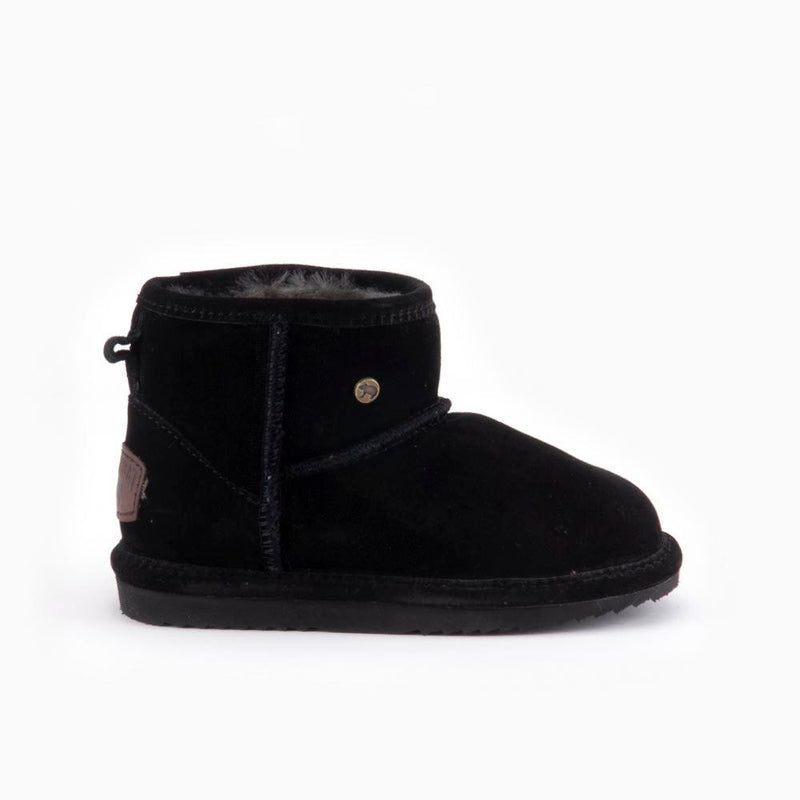 Warmbat Wallaby KIDS Suede Boot Black