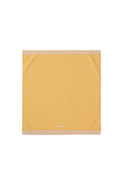 We Are Gommu Big Stripes Blanket Light Cream Mustard