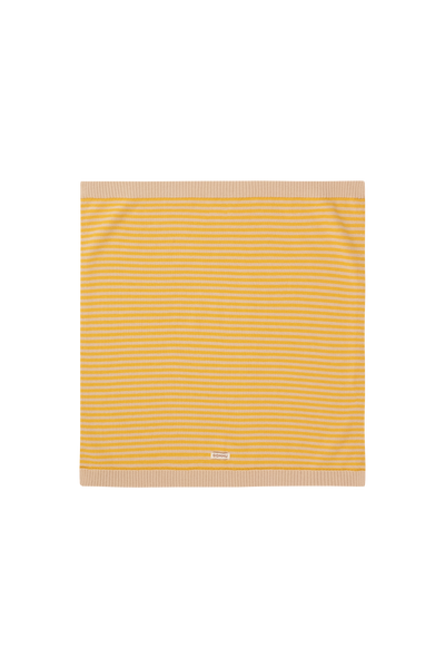 We Are Gommu Big Stripes Blanket Light Cream Mustard