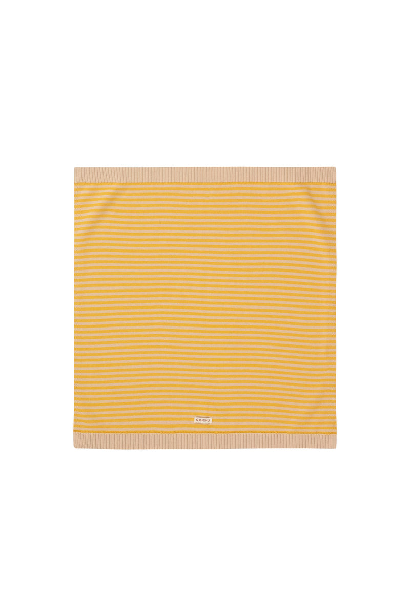 We Are Gommu Big Stripes Blanket Light Cream Mustard