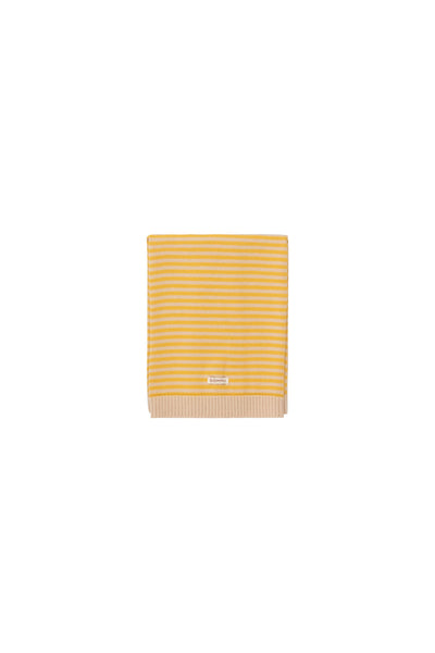 We Are Gommu Big Stripes Blanket Light Cream Mustard