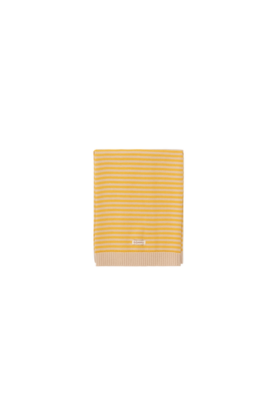 We Are Gommu Big Stripes Blanket Light Cream Mustard