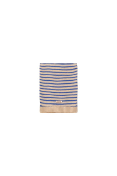 We Are Gommu French Stripes Blanket Light Cream Blue