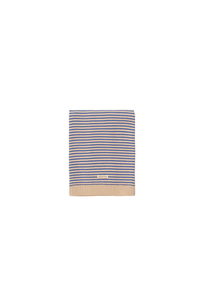 We Are Gommu French Stripes Blanket Light Cream Blue