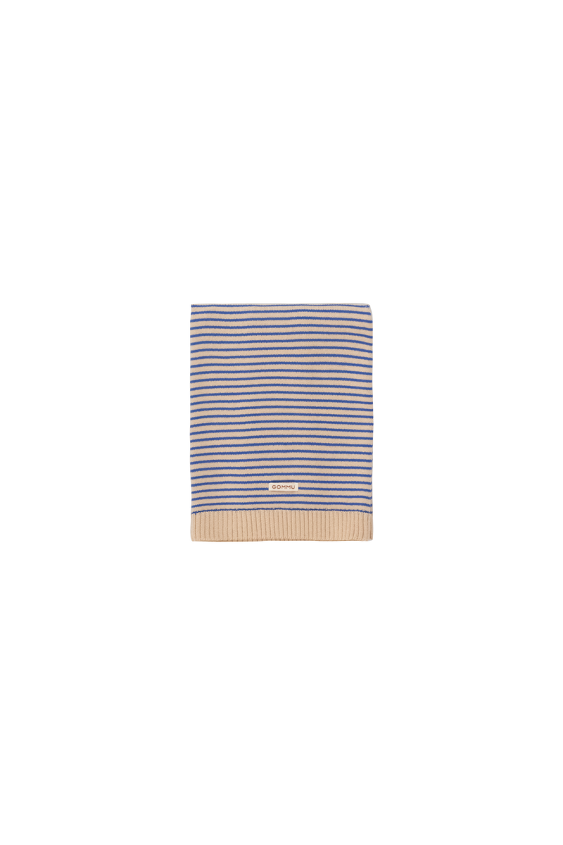 We Are Gommu French Stripes Blanket Light Cream Blue