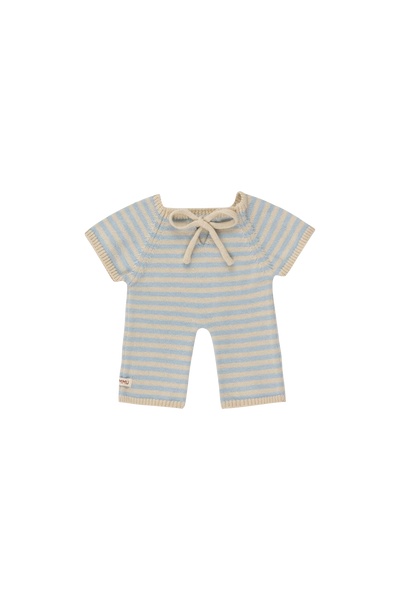 We Are Gommu Micro Stripes Long One-Piece Sky Blue Sand