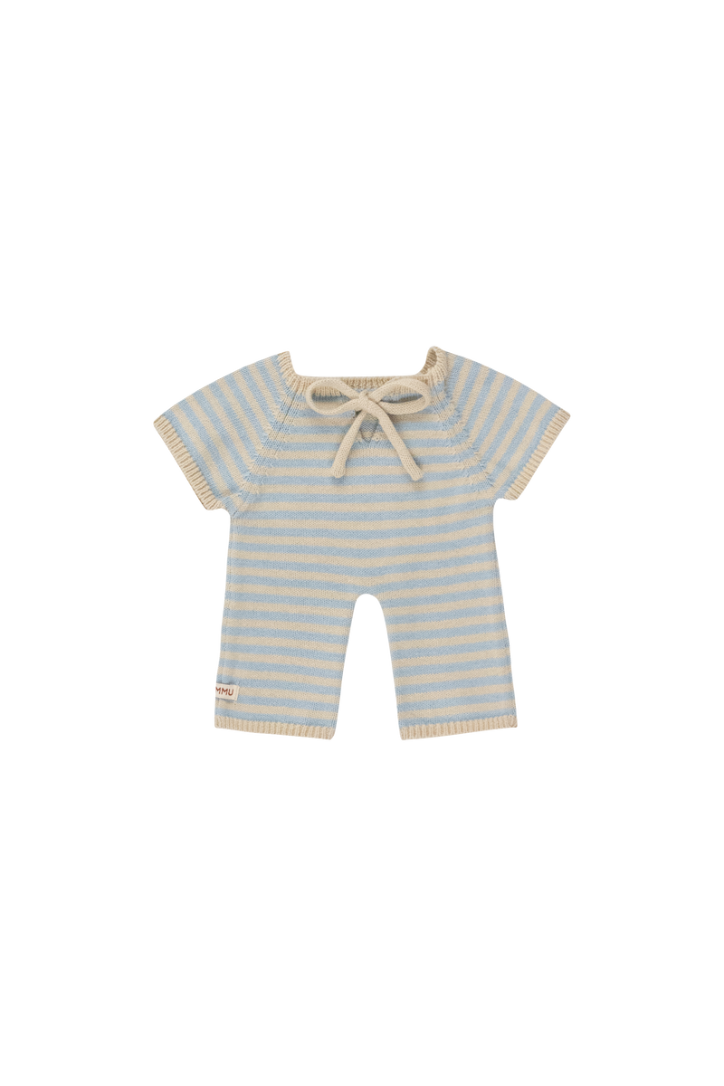 We Are Gommu Micro Stripes Long One-Piece Sky Blue Sand