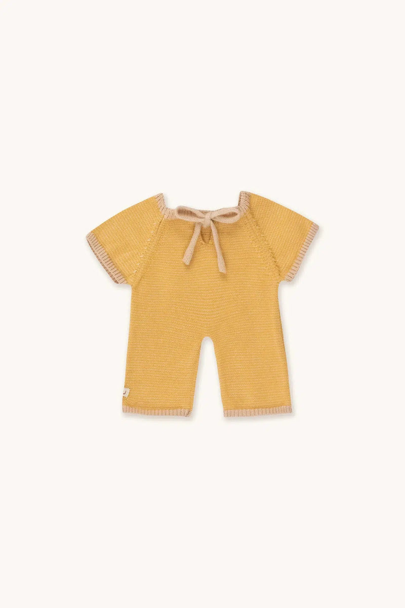 We Are Gommu Micro Stripes Long One-Piece Yellow Light Cream