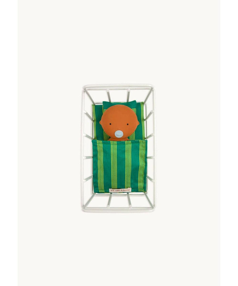 We Are Gommu Pocket Striped Crib Green