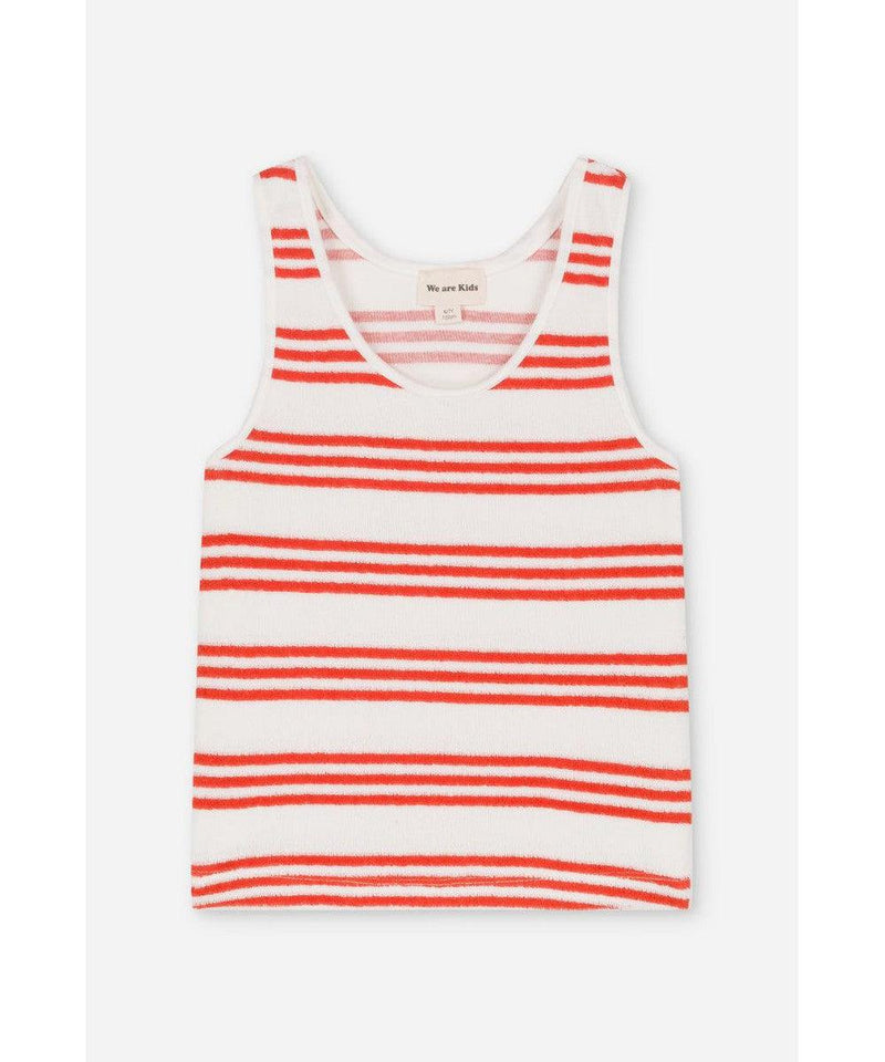 We Are Kids Baby Debardeur Marcel Terry Red Sporty Stripes