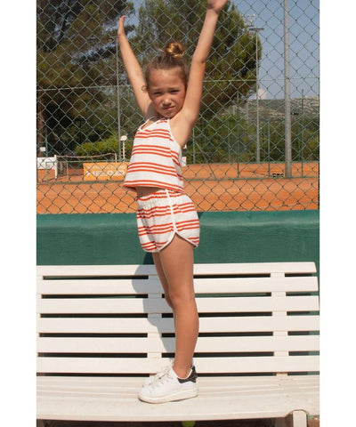 We Are Kids Baby Short Juju Terry Red Sporty Stripes