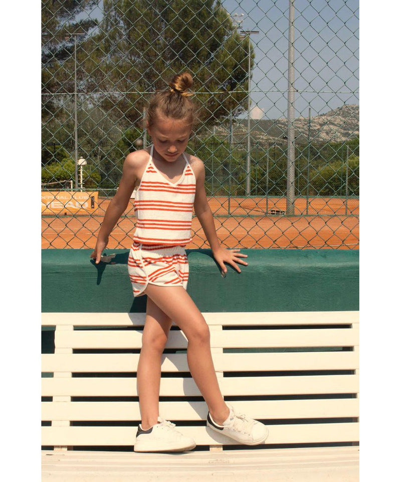 We Are Kids Baby Short Juju Terry Red Sporty Stripes