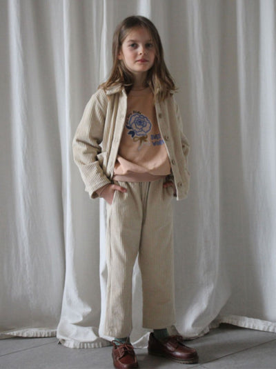 We Are Kids Pantalon Tomaso Ribbed Velvet Rice