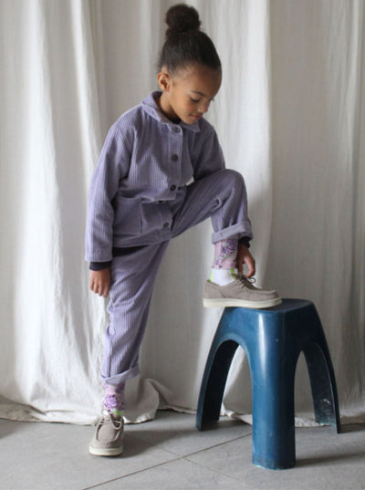 We Are Kids Pantalon Tomaso Ribbed Velvet Tender Purple