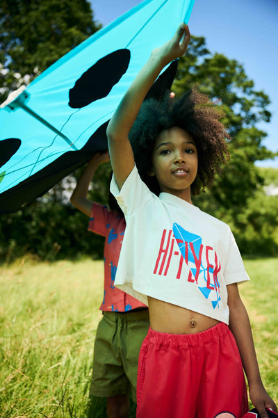 Wynken Crop Kite Tee Hi Flyer Ecru