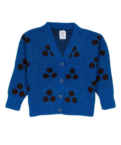 Wynken Flag Wool Cardigan choc dot