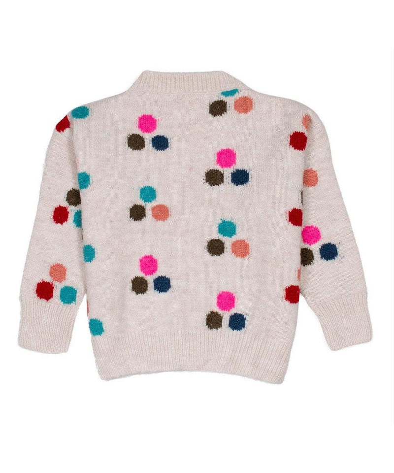 Wynken Flag Wool Cardigan multi dot