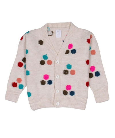 Wynken Flag Wool Cardigan multi dot