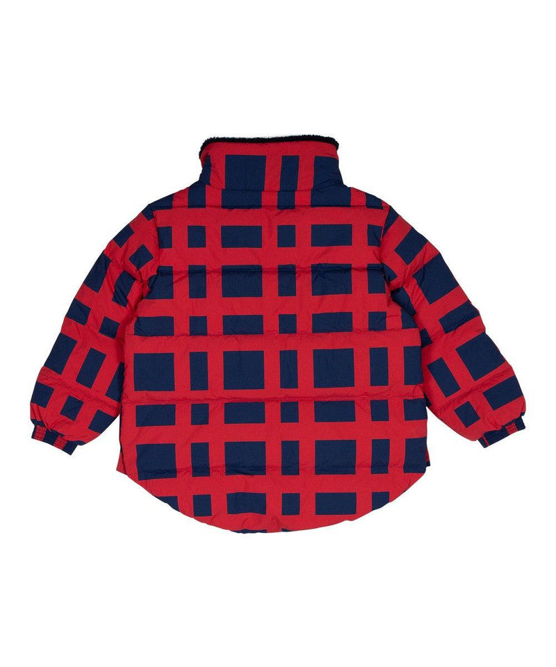 Wynken Paris Down Jacket With WR Coating Big Check Navy/Red