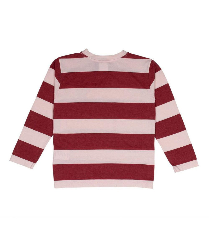 Wynken Stripe Base Layer ecru/collage red