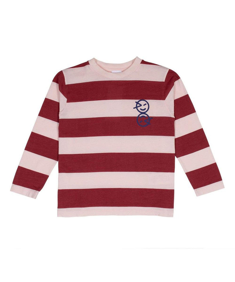 Wynken Stripe Base Layer ecru/collage red