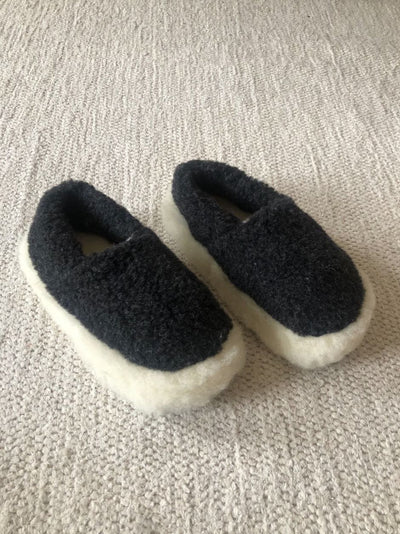 Yoko Wool Full Slippers Black