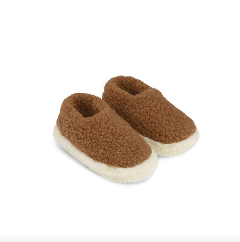 Yoko Wool Full Slippers Brown