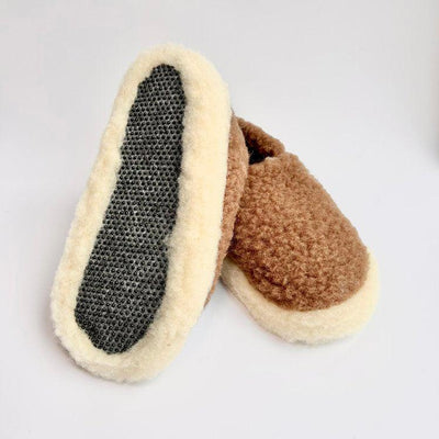 Yoko Wool Full Slippers Brown