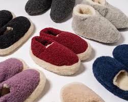 Yoko Wool Full Slippers Dark Blue