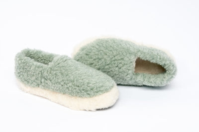 Yoko Wool Full Slippers Green