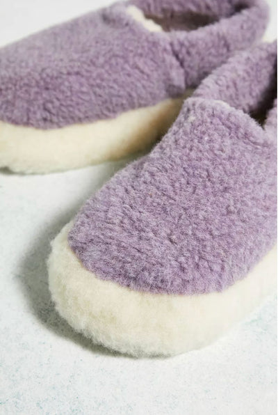 Yoko Wool Full Slippers Lilac