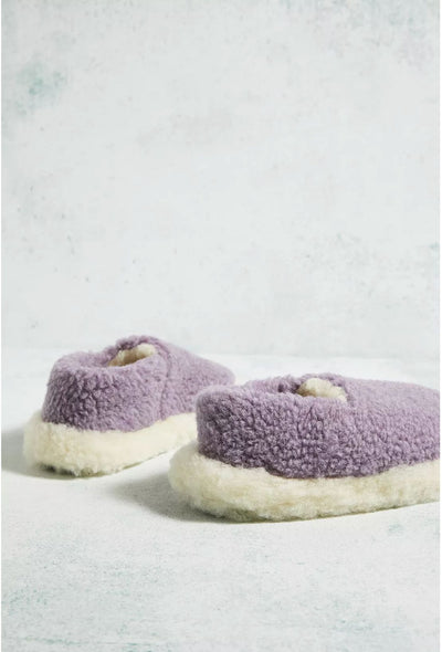 Yoko Wool Full Slippers Lilac