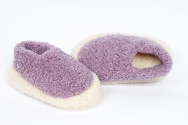 Yoko Wool Full Slippers Lilac