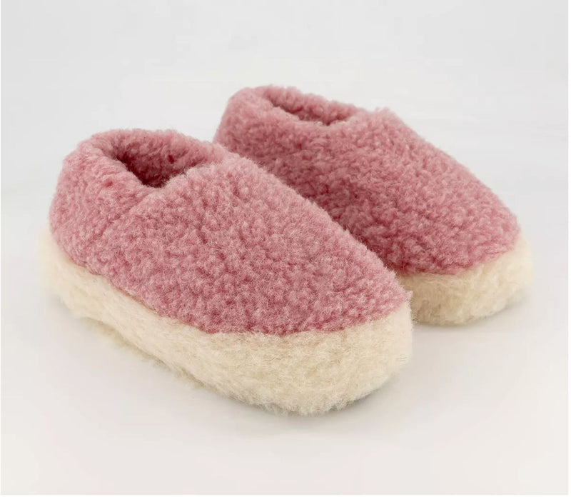 Yoko Wool Full Slippers Pink