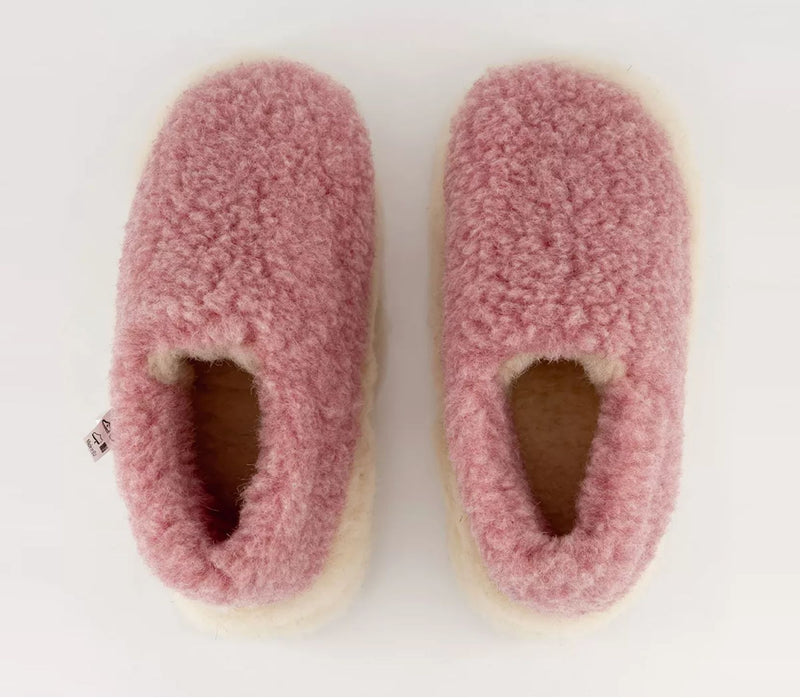 Yoko Wool Full Slippers Pink