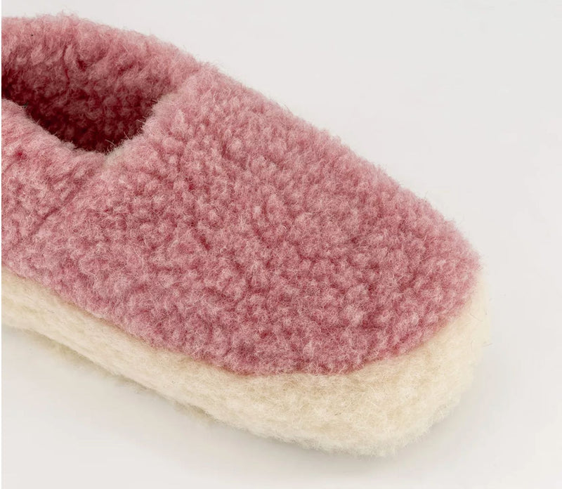 Yoko Wool Full Slippers Pink