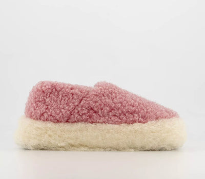 Yoko Wool Full Slippers Pink