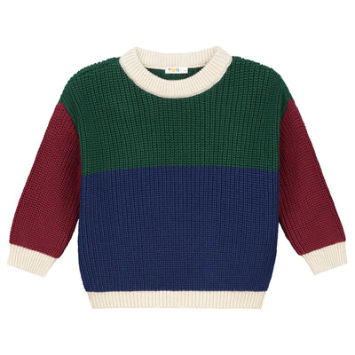 Yuki Baby Color Block Sweater Baseball