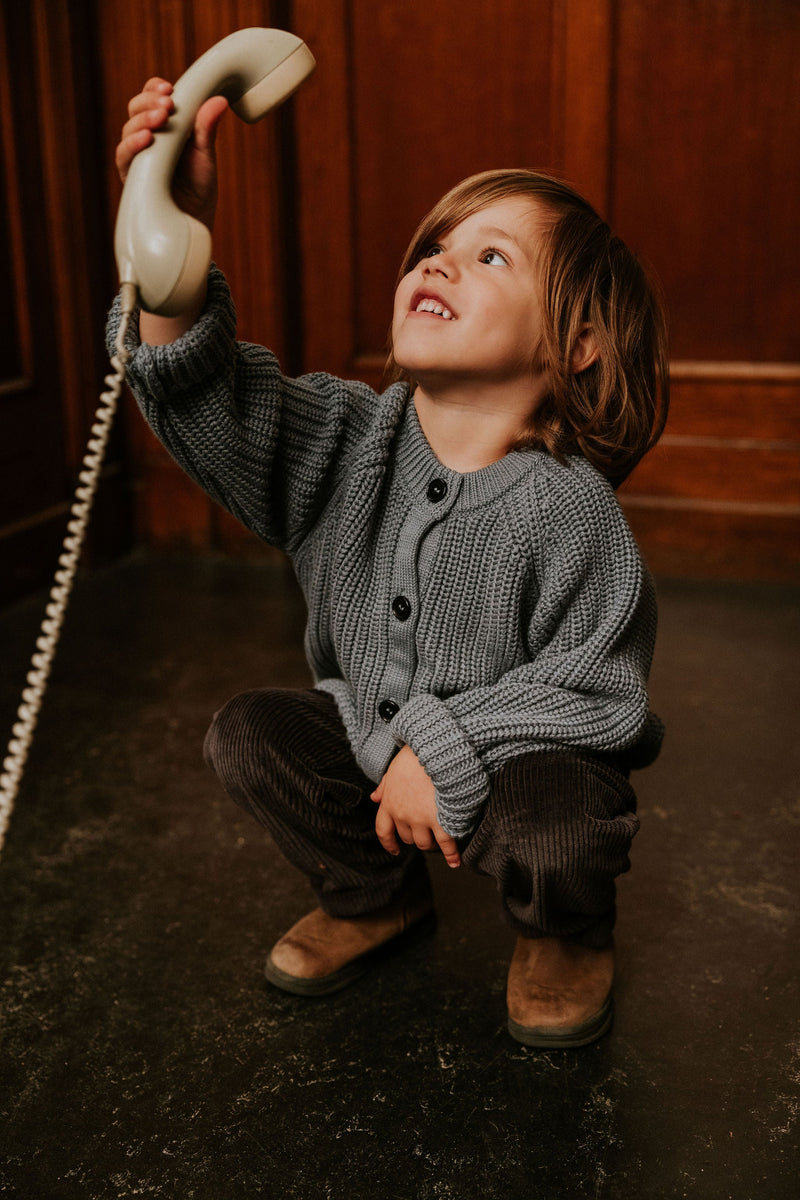 Yuki Baby Raglan Cardigan Whale Blue