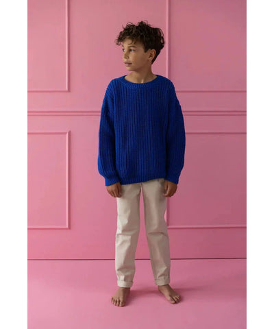 Yuki Chunky Knitted Sweater Blueberry